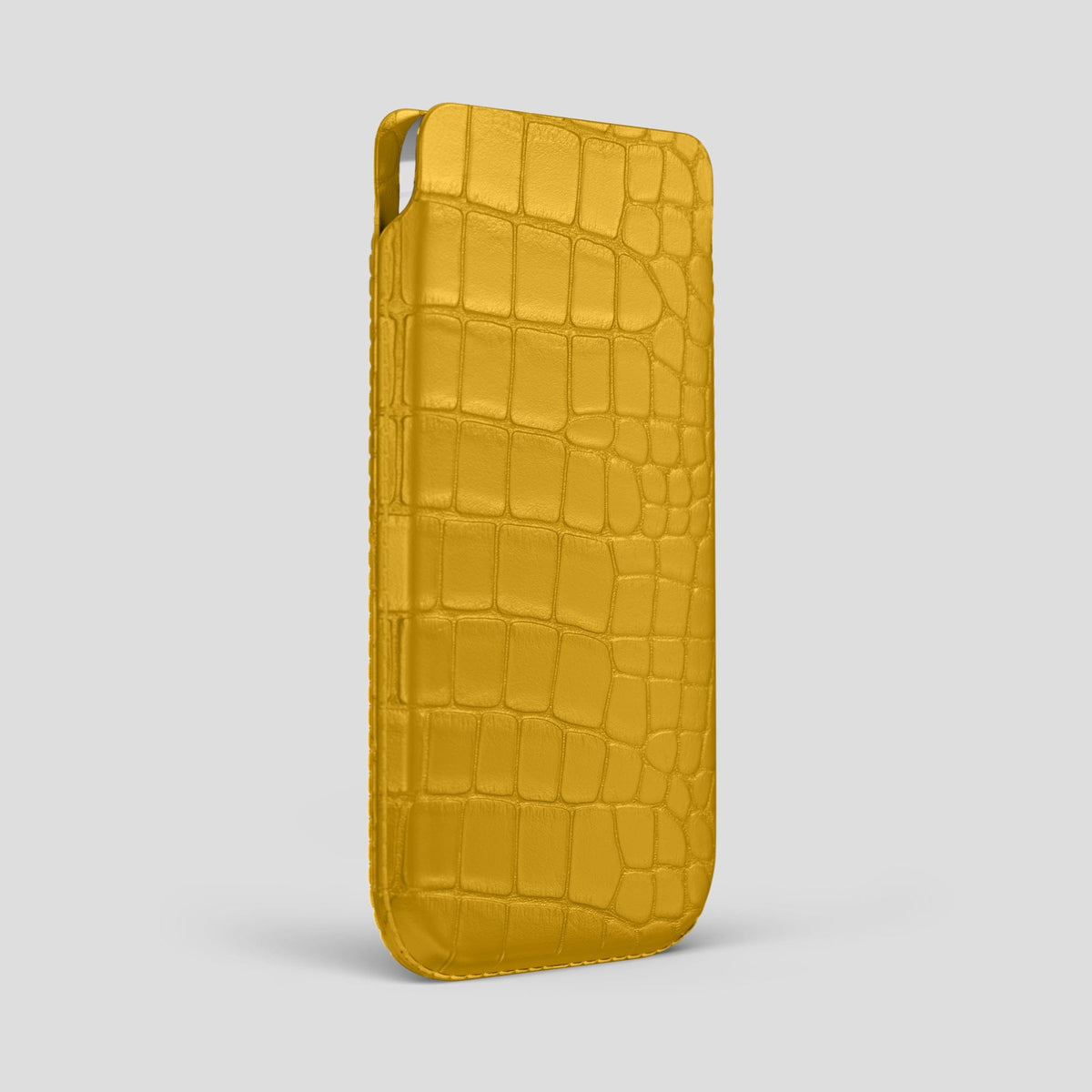 Yellow iPhone 14 Pro Max Pouch Case Alligator -2 | Yellow
