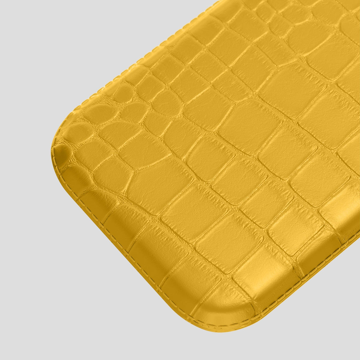 Yellow iPhone 14 Pro Max Pouch Case Alligator -3 | Yellow