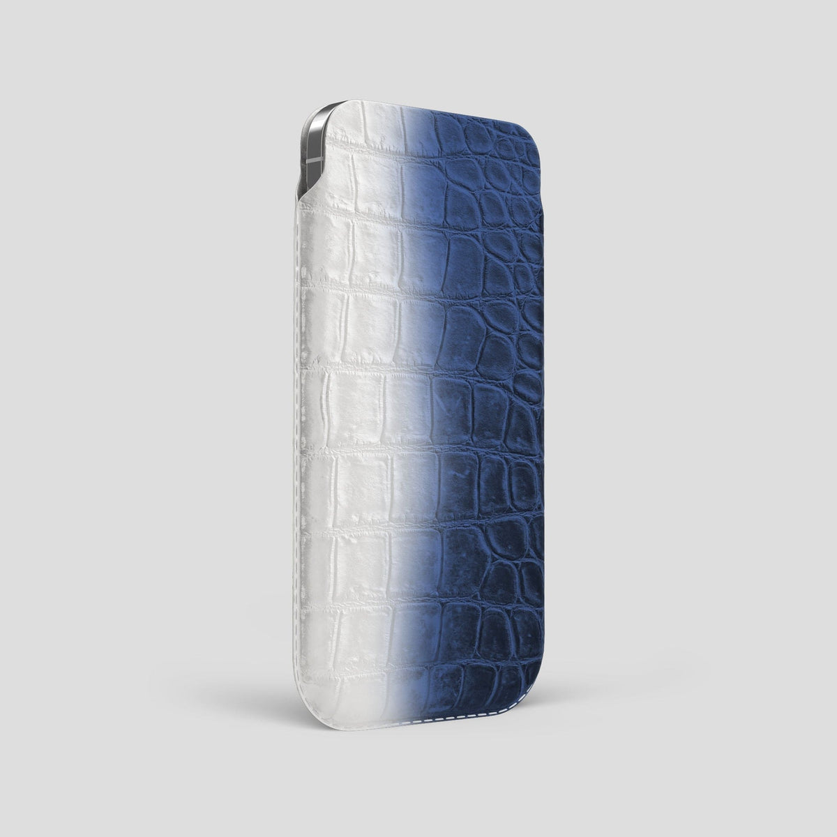 Navy Blue iPhone 14 Pro Max Himalaya Pouch Case Himalayan Crocodile -2 | Navy-Blue