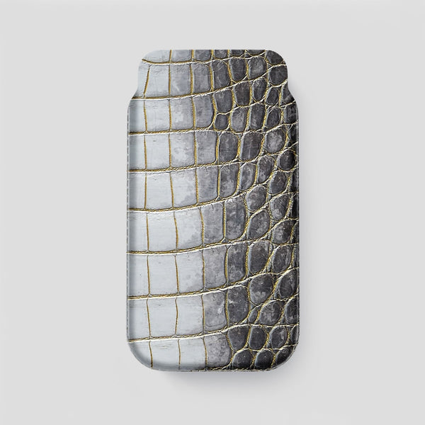 Pouch Case For iPhone 14 Pro Max In Himalayan Crocodile