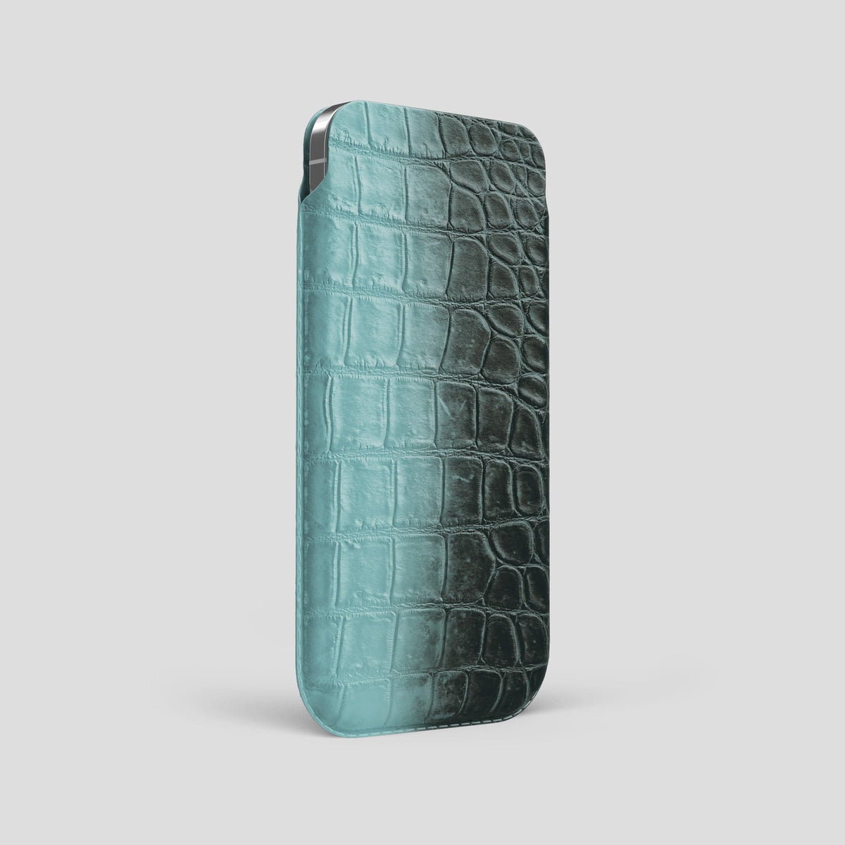 Light-Mint iPhone 14 Pro Max Himalaya Pouch Case Himalayan Crocodile -2 | Light-Mint