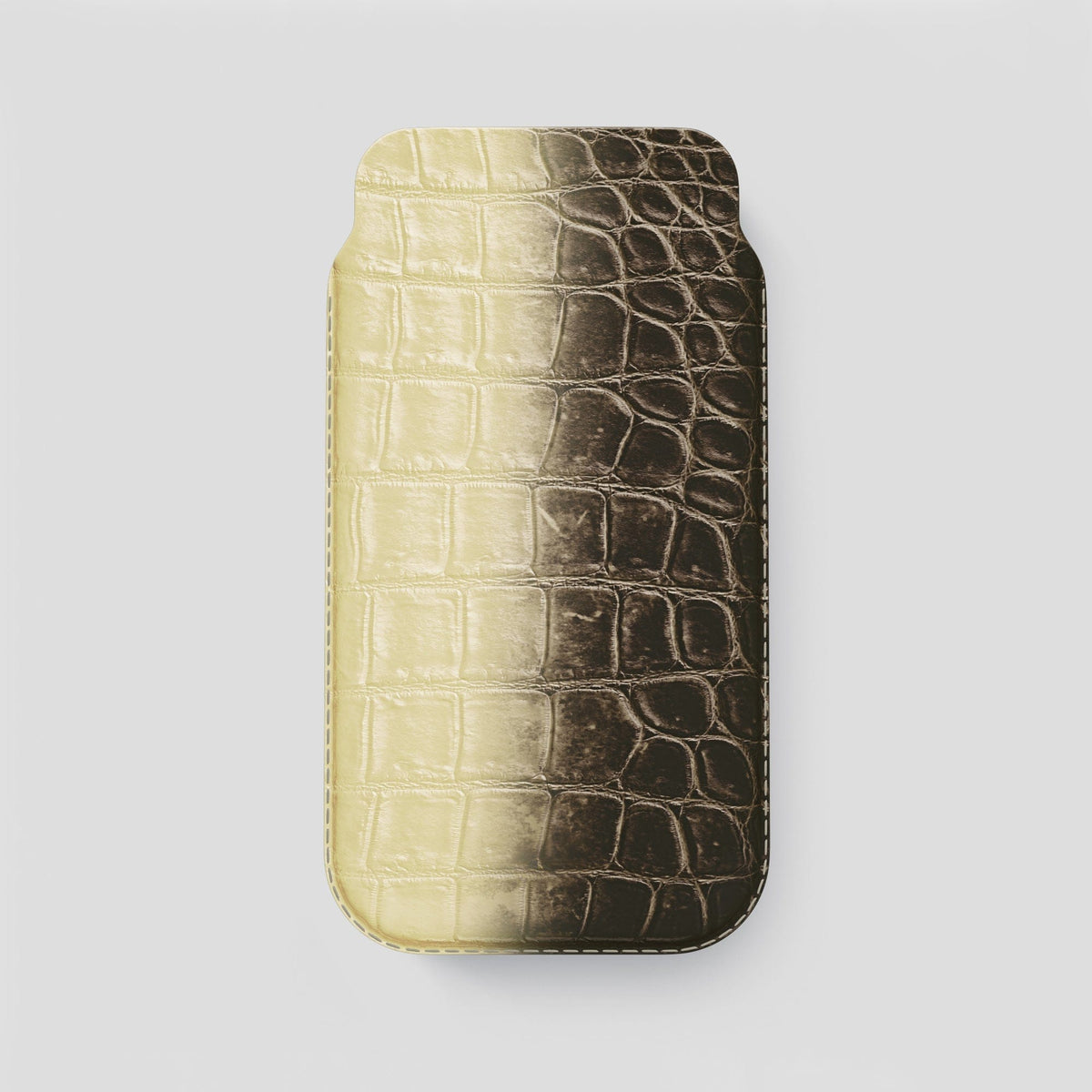 Natural iPhone 14 Pro Max Himalaya Pouch Case Himalayan Crocodile -1 | Natural