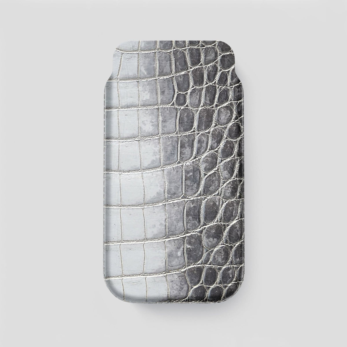 Silver iPhone 13 Pro Max Himalaya Pouch Case Himalayan Crocodile -1 | Silver
