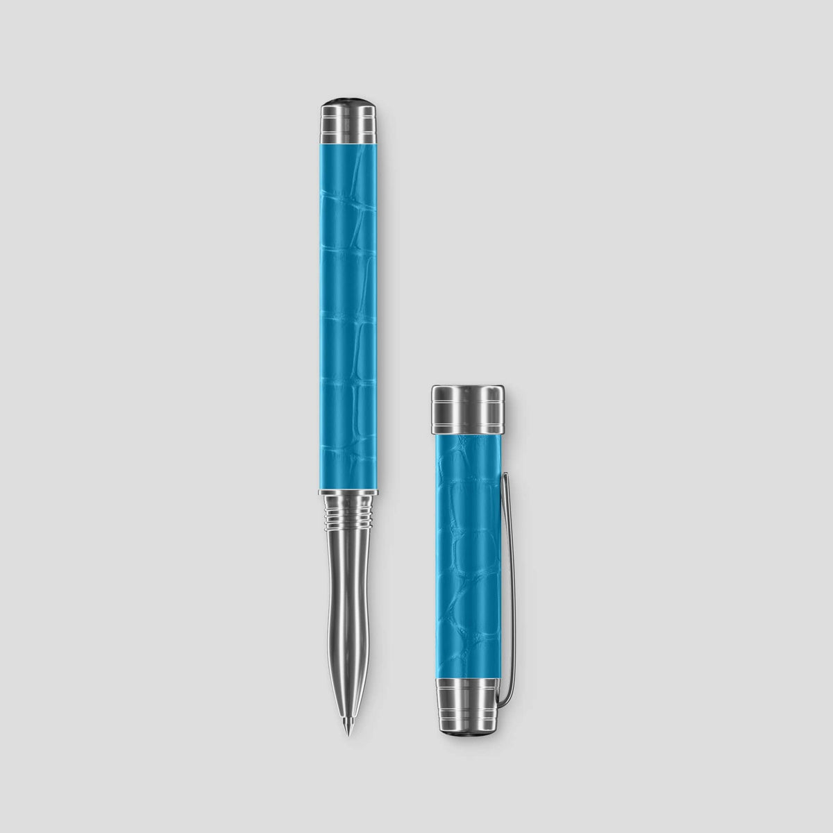 Curaçao-Blue Rollerball Pen Alligator -1 | Curaçao-Blue