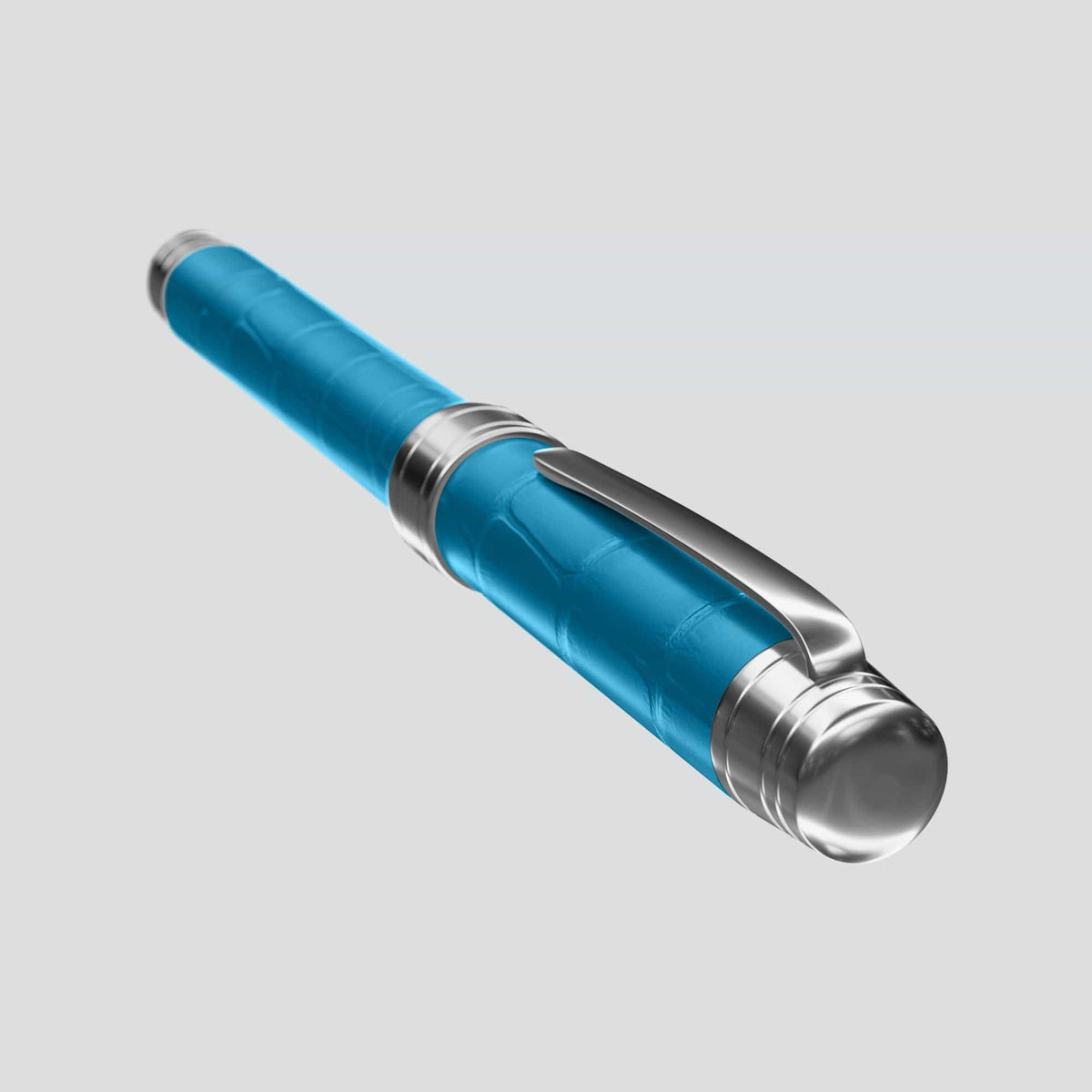 Curaçao-Blue Rollerball Pen Alligator -3 | Curaçao-Blue