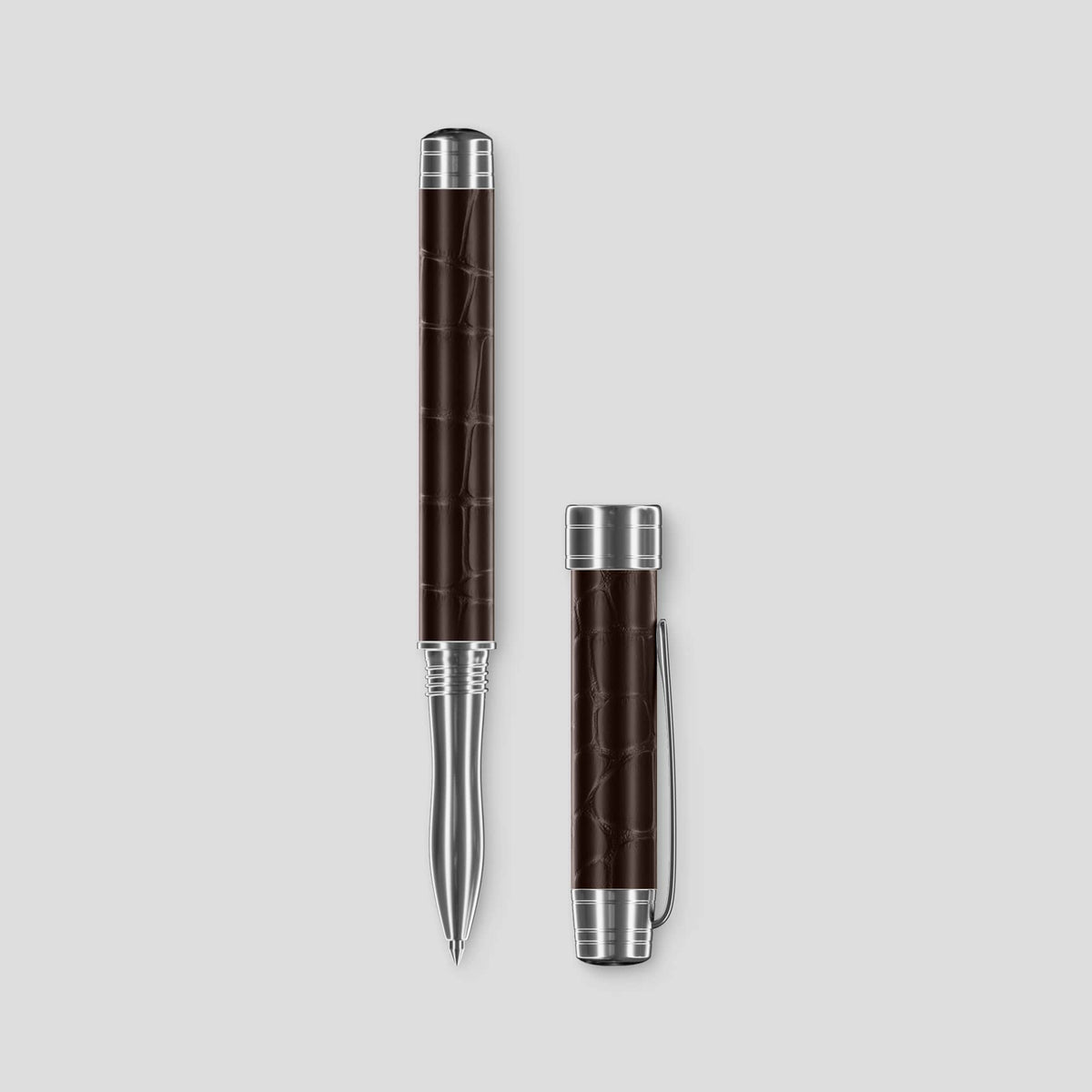 Dark Brown Rollerball Pen Alligator -1 | Dark-Brown
