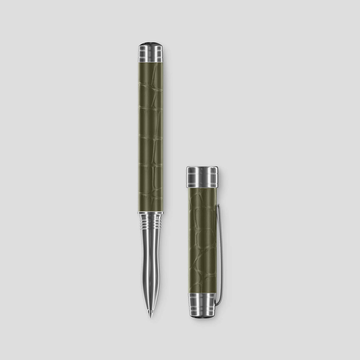 Kaki-Green Rollerball Pen Alligator -1 | Kaki-Green