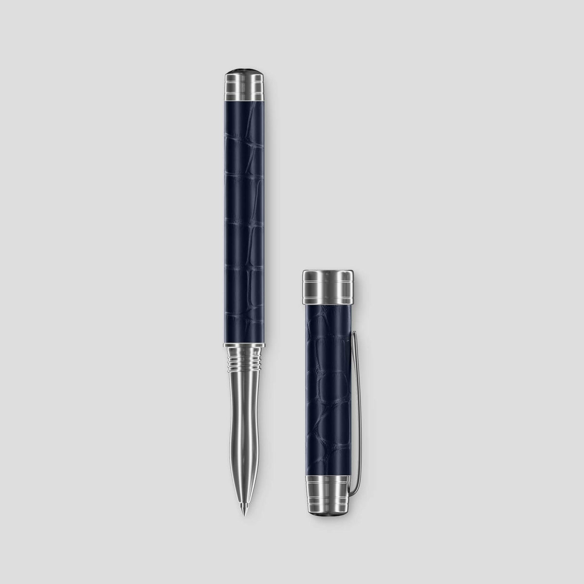 Navy Blue Rollerball Pen Alligator -1 | Navy-Blue