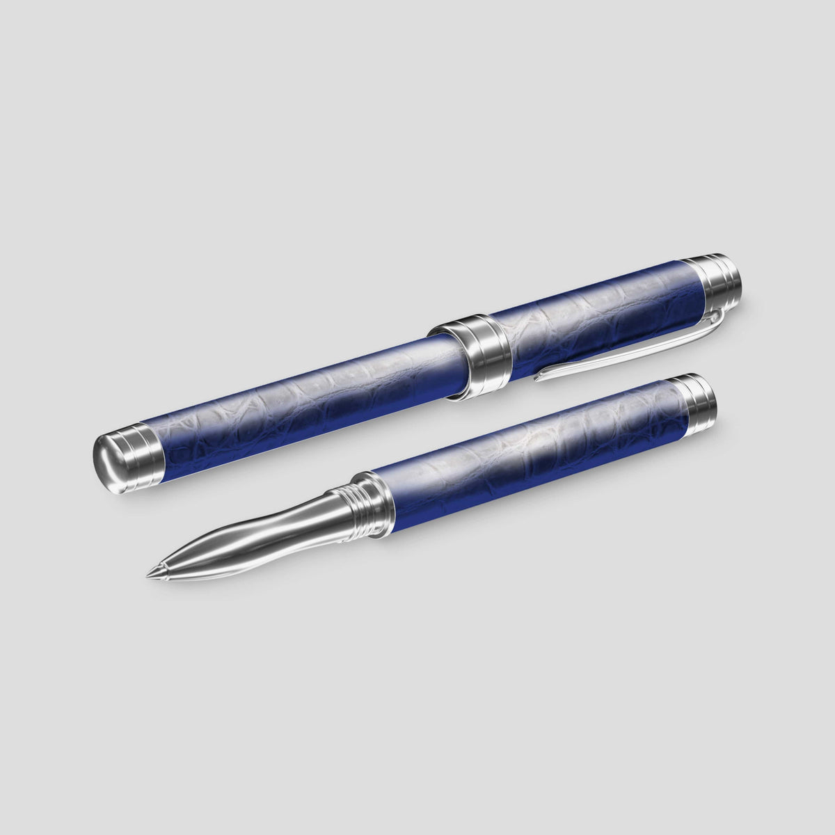Navy Blue Rollerball Pen Himalayan Crocodile -1 | Navy-Blue