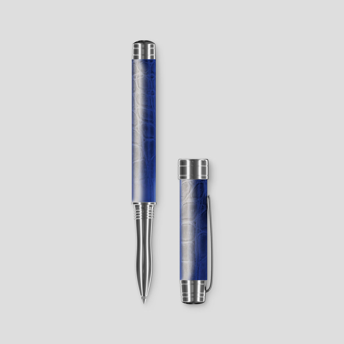 Navy Blue Rollerball Pen Himalayan Crocodile -2 | Navy-Blue