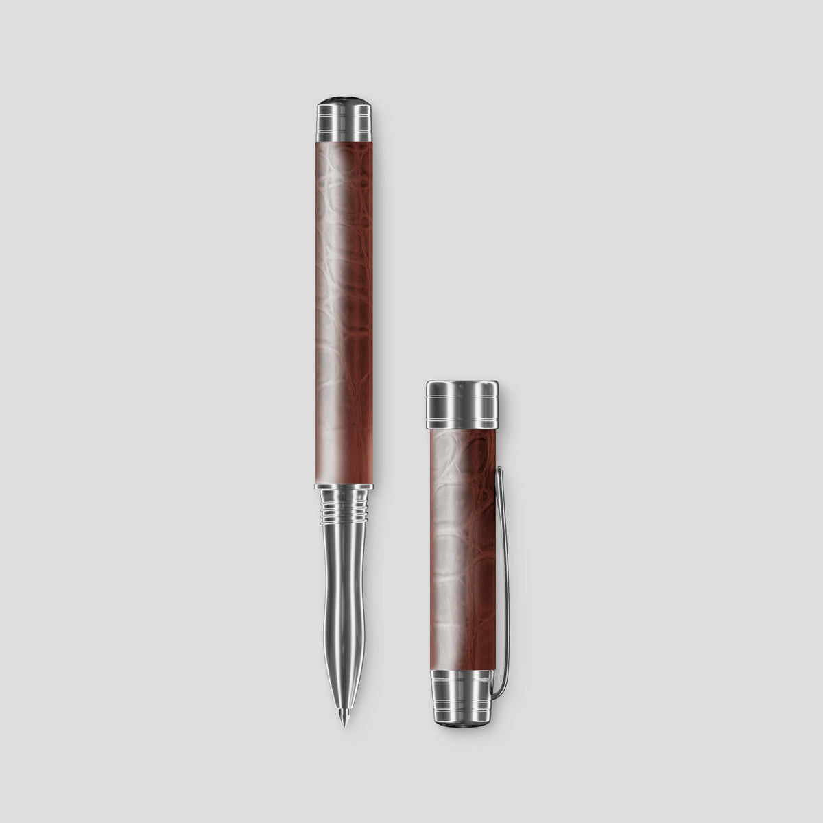 Dark Brown Rollerball Pen Himalayan Crocodile -2 | Dark-Brown