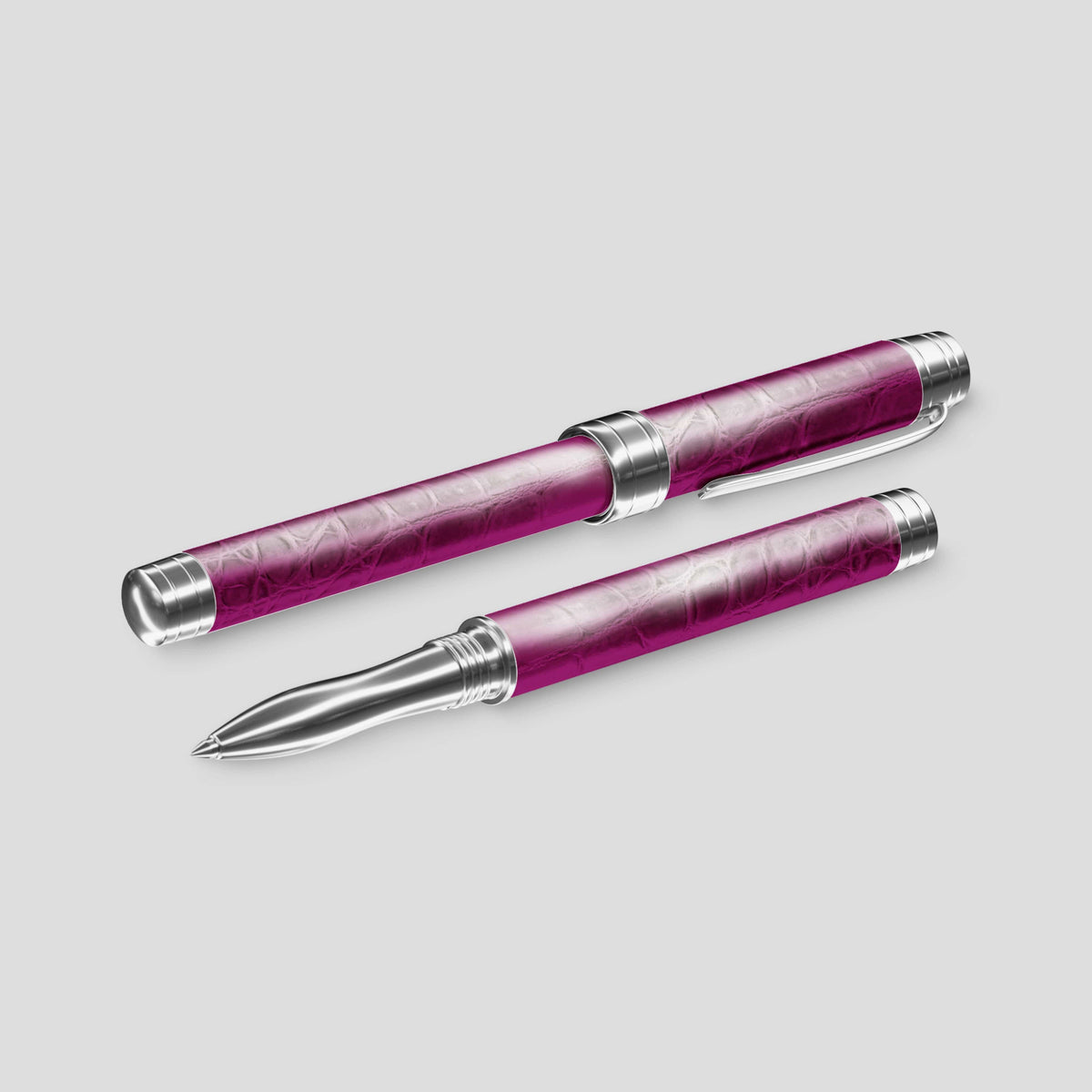 Fuchsia Rollerball Pen Himalayan Crocodile -1 | Fuchsia