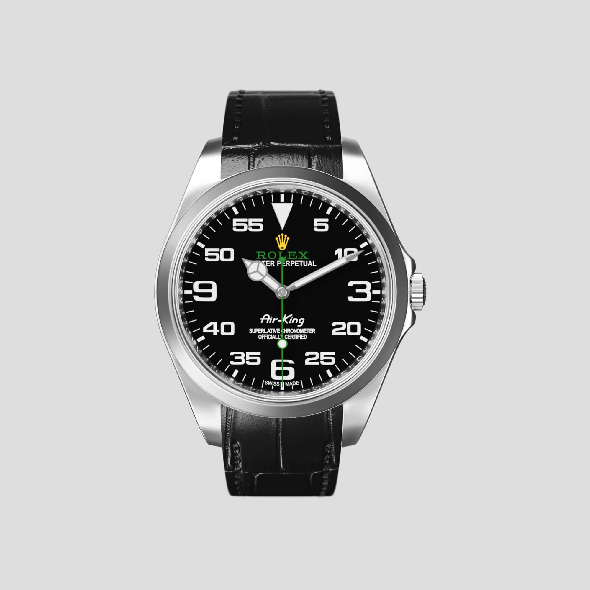 Sport Band For Rolex Air King In Alligator Labodet