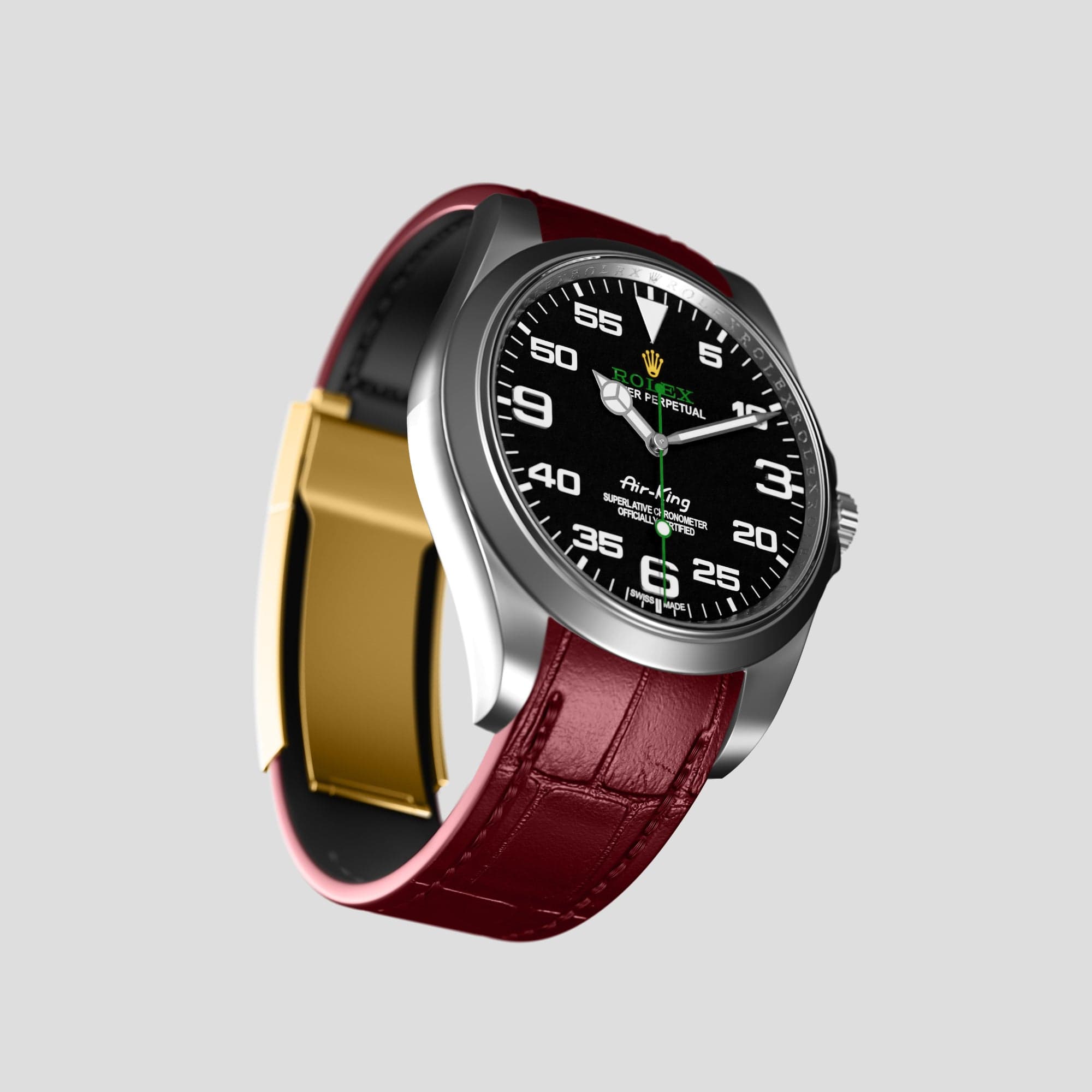 Rolex air king leather band online