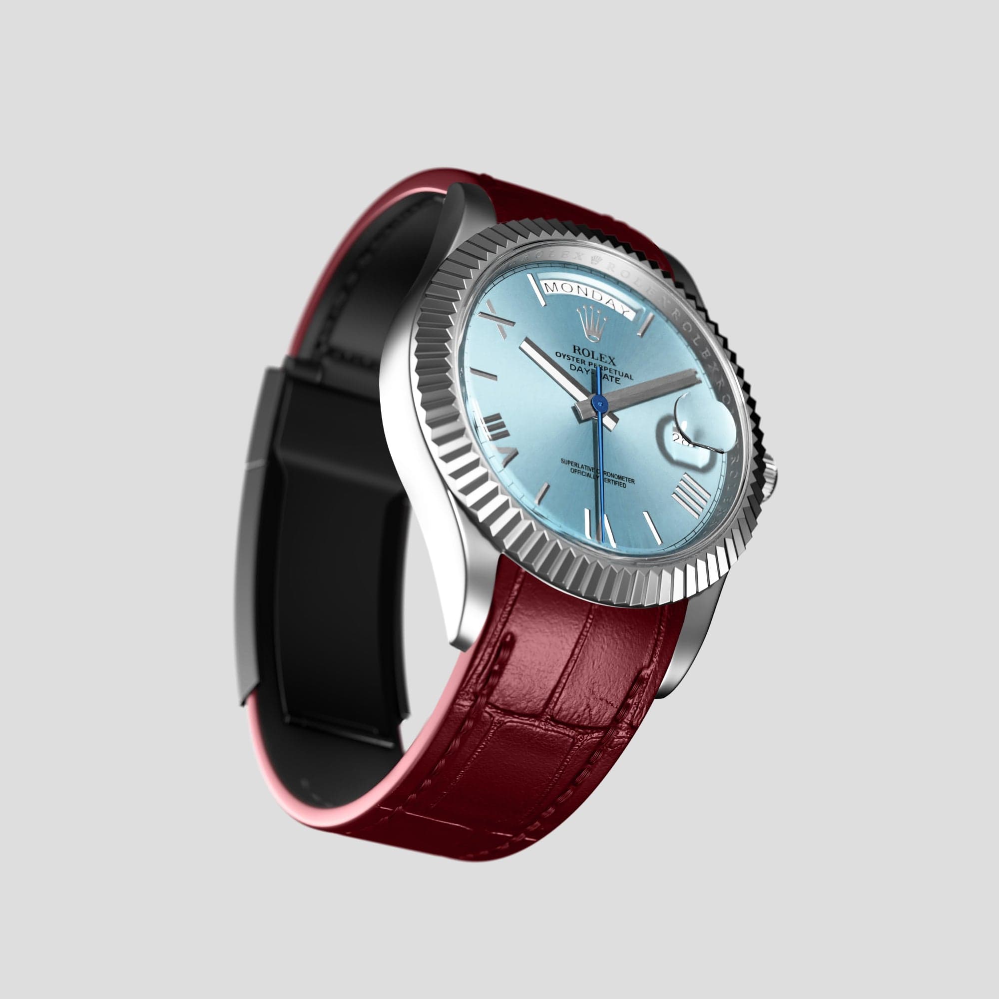 Rolex day date 40 leather strap hotsell