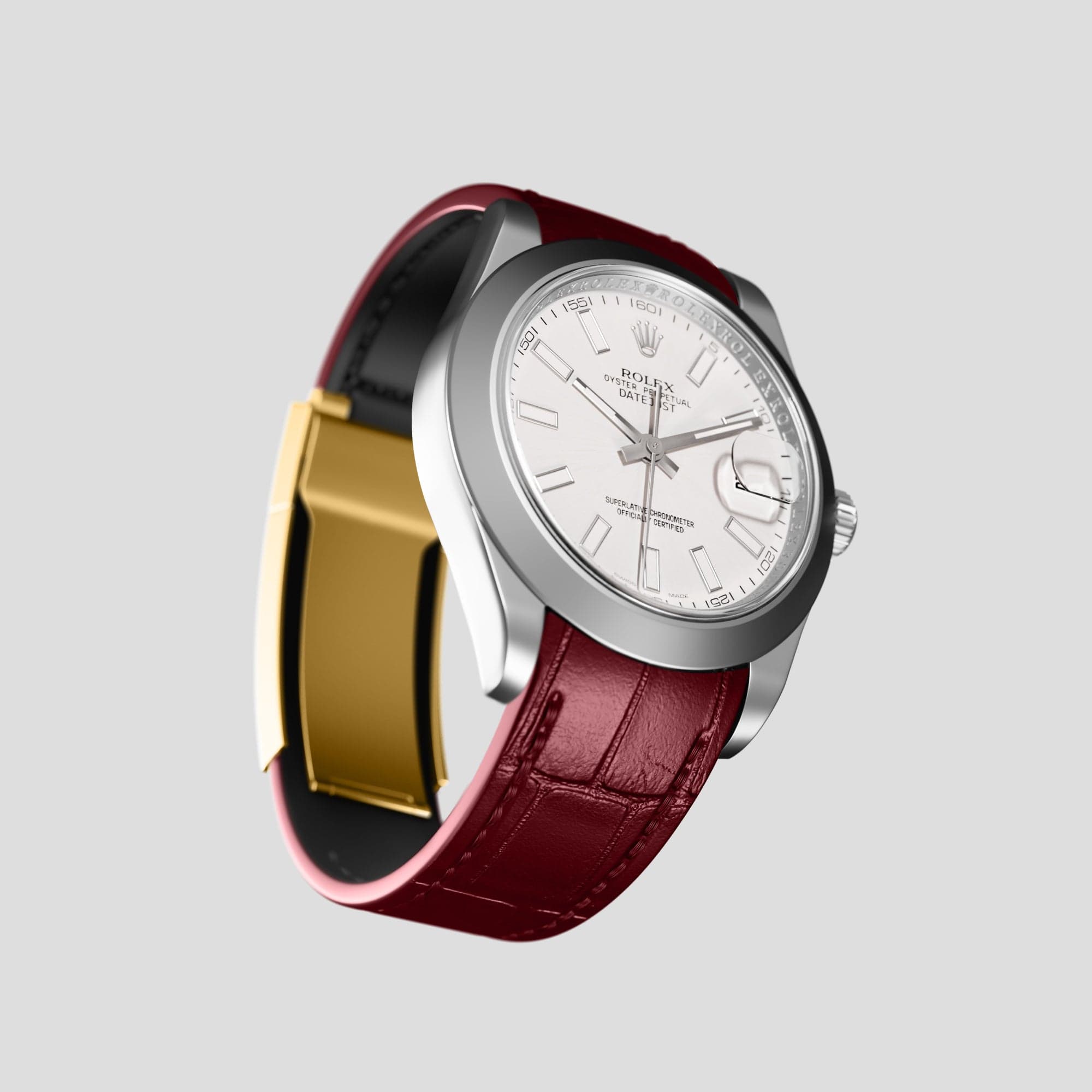 Rolex datejust 41mm leather strap clearance
