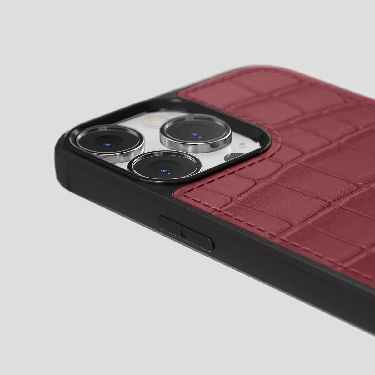 Burgundy iPhone 14 Pro Sport Case Alligator -6 | Burgundy