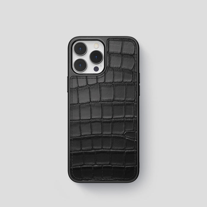 Black iPhone 14 Pro Sport Case Alligator -1 | Black