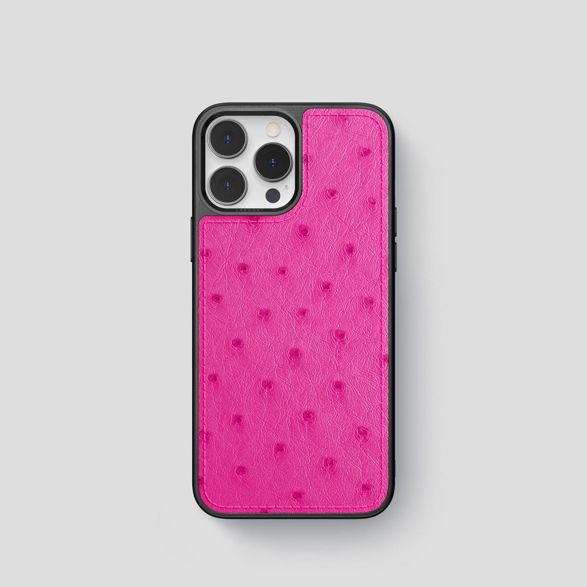 Fuchsia iPhone 14 Pro Sport Case Ostrich -1 | Fuchsia