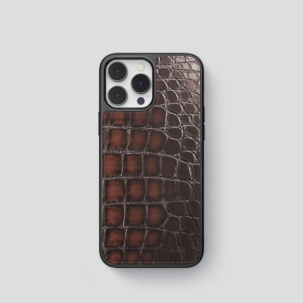 iPhone 14 Pro Sport Case Patina Alligator