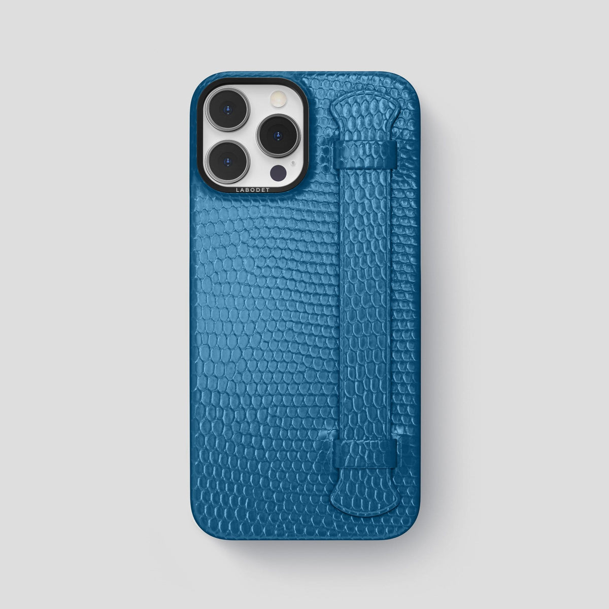 Blue iPhone 14 Pro Max Strap Case with Black Metal -1 | Blue-Black