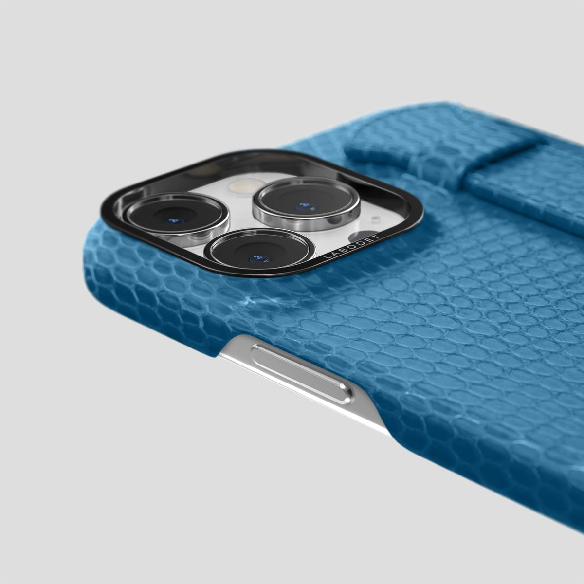 Blue iPhone 14 Pro Max Strap Case with Black Metal -6 | Blue-Black