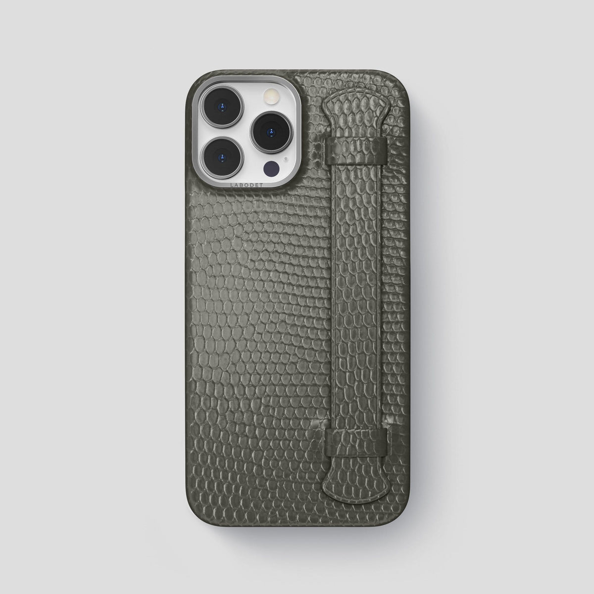 Grey iPhone 14 Pro Max Strap Case with Steel Metal -1 | Grey-Steel