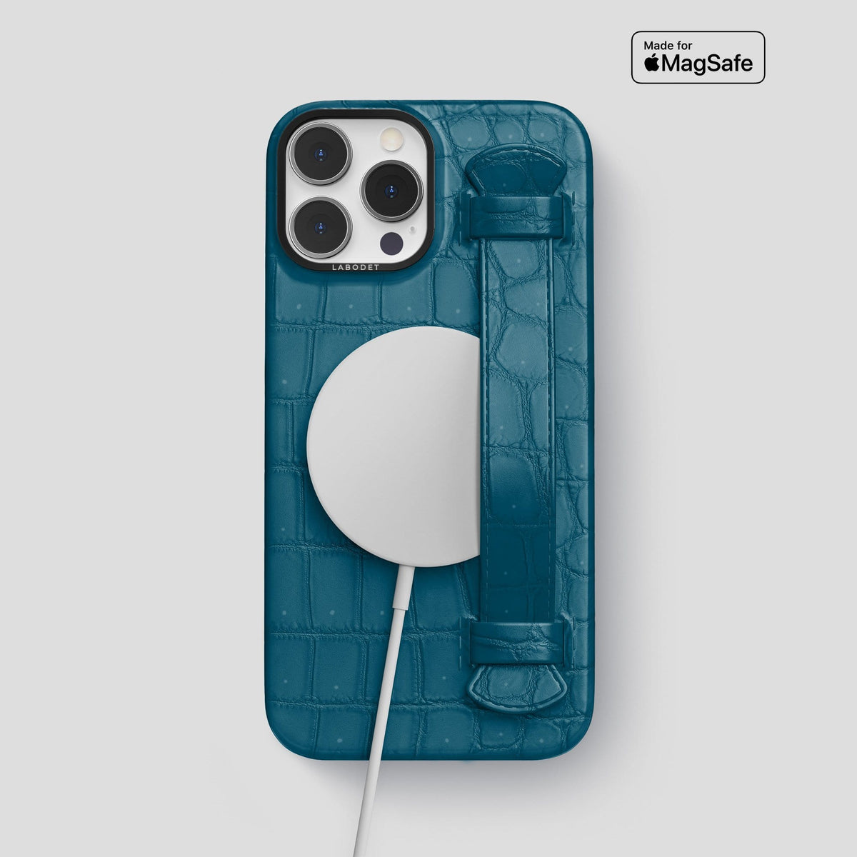 Duck Blue iPhone 14 Pro Max Strap Case with Black Metal -5 | Duck-Blue-Black