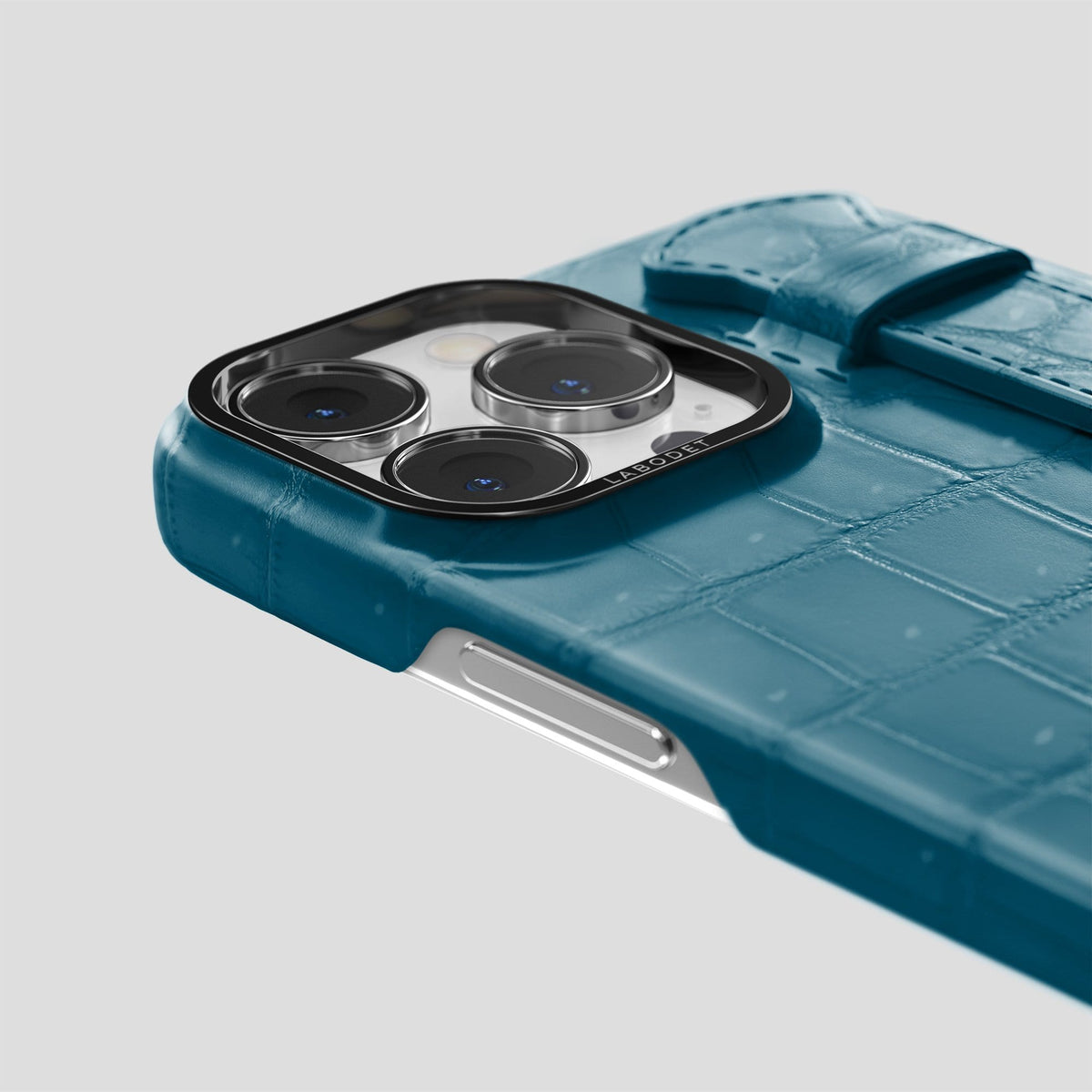 Duck Blue iPhone 14 Pro Max Strap Case with Black Metal -6 | Duck-Blue-Black