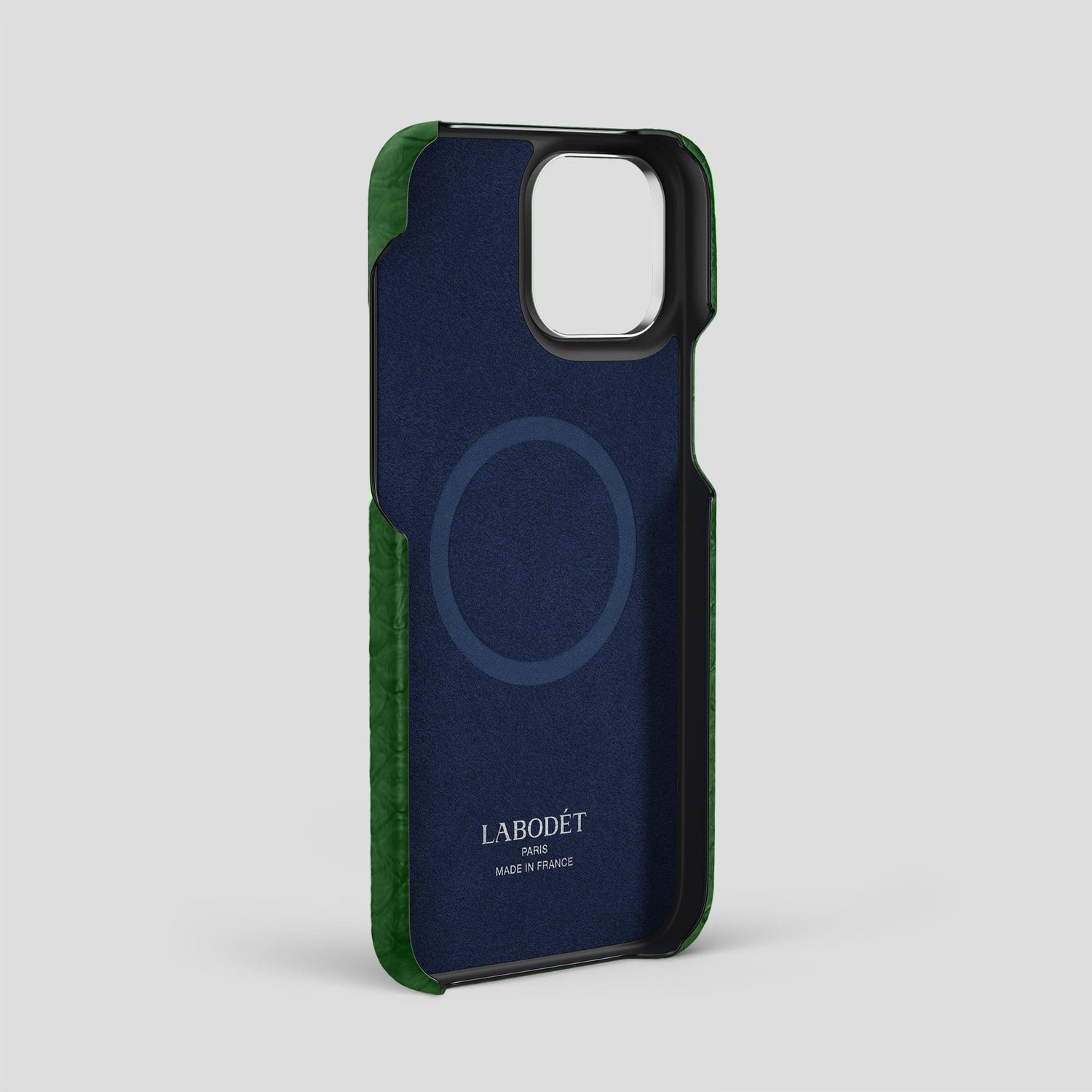 Green iPhone 14 Pro Max Strap Case Python with Steel Metal -4 | Green-Steel