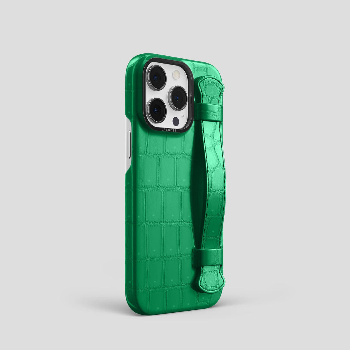 Cactus Green iPhone 14 Pro Strap Case with Black Metal -2 | Cactus-Green-Black