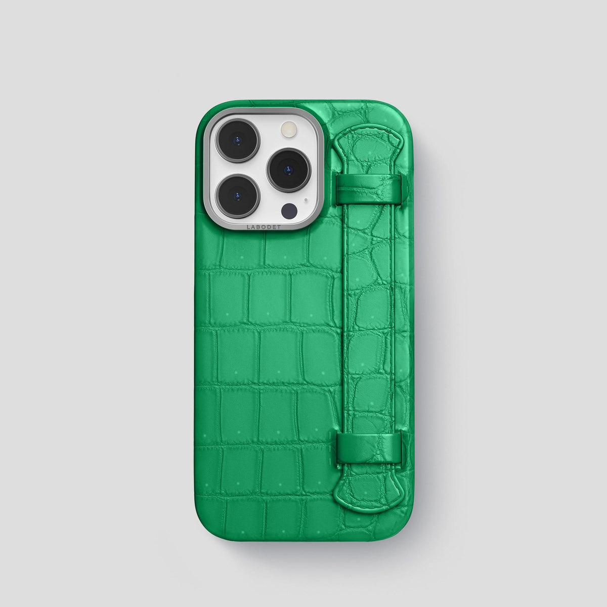 Cactus Green iPhone 14 Pro Strap Case with Steel Metal -1 | Cactus-Green-Steel
