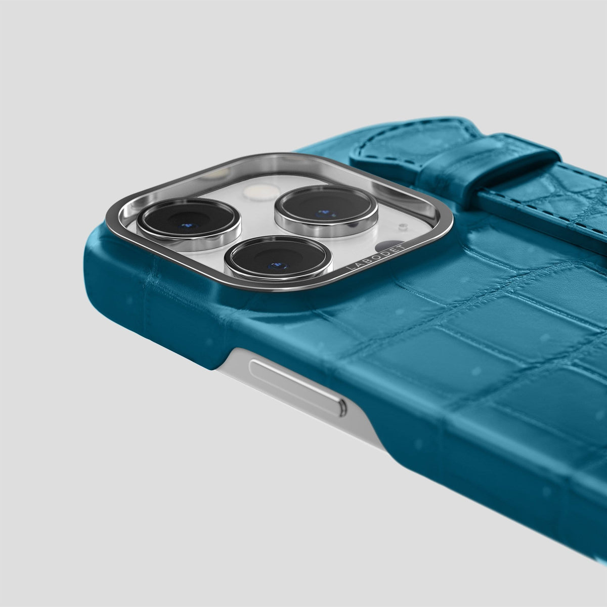 Duck Blue iPhone 14 Pro Strap Case with Steel Metal -6 | Duck-Blue-Steel