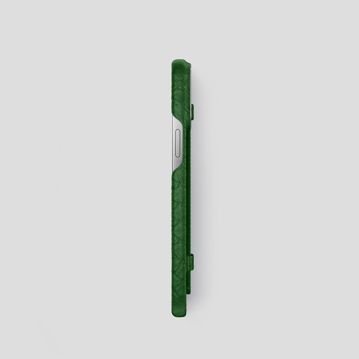 Green iPhone 14 Pro Strap Case Python with Steel Metal -3 | Green-Steel