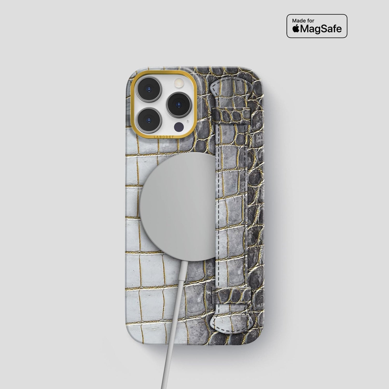 Gold iPhone 14 Pro Himalaya Strap Case with Gold Metal -5 | Gold-Gold