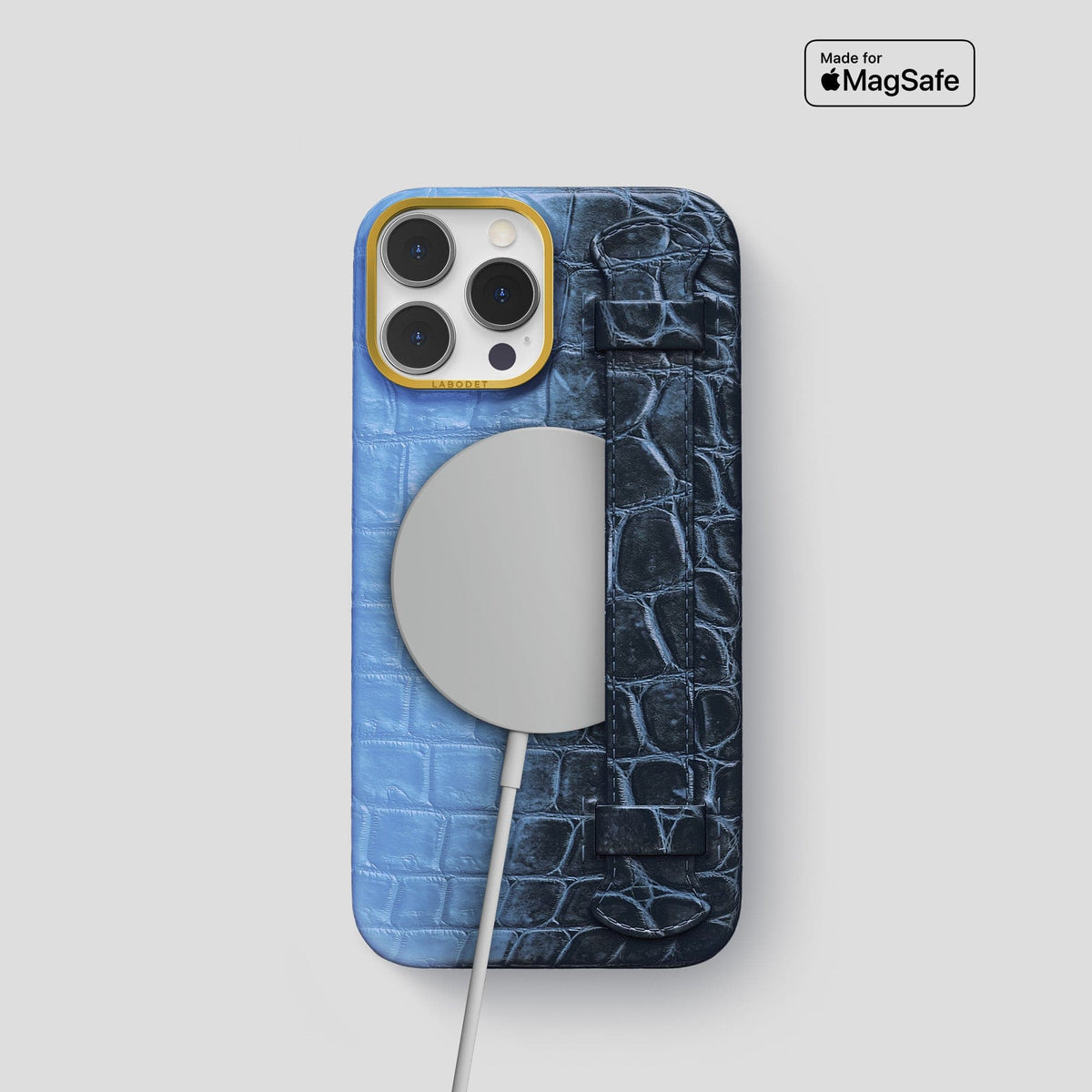 Lavender iPhone 14 Pro Himalaya Strap Case with Gold Metal -5 | Lavender-Gold