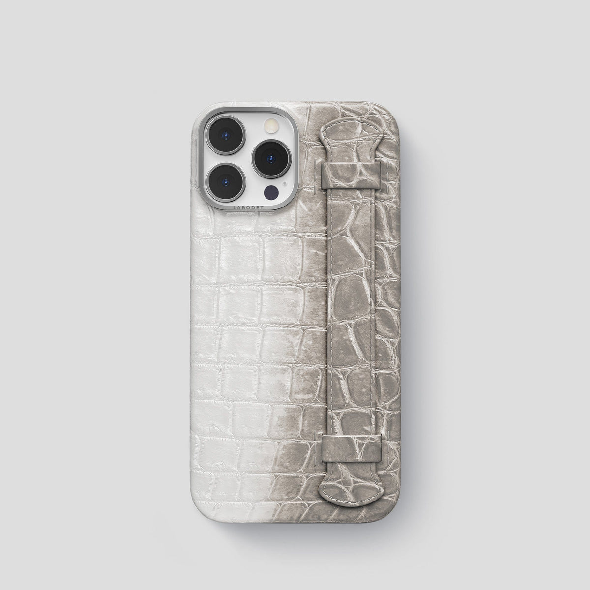 Light iPhone 14 Pro Himalaya Strap Case with Steel Metal -1 | Light-Steel