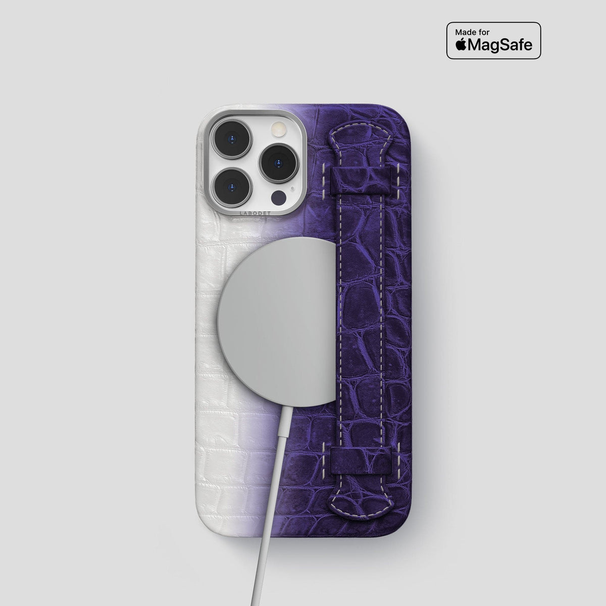 Purple iPhone 14 Pro Himalaya Strap Case with Steel Metal -5 | Purple-Steel