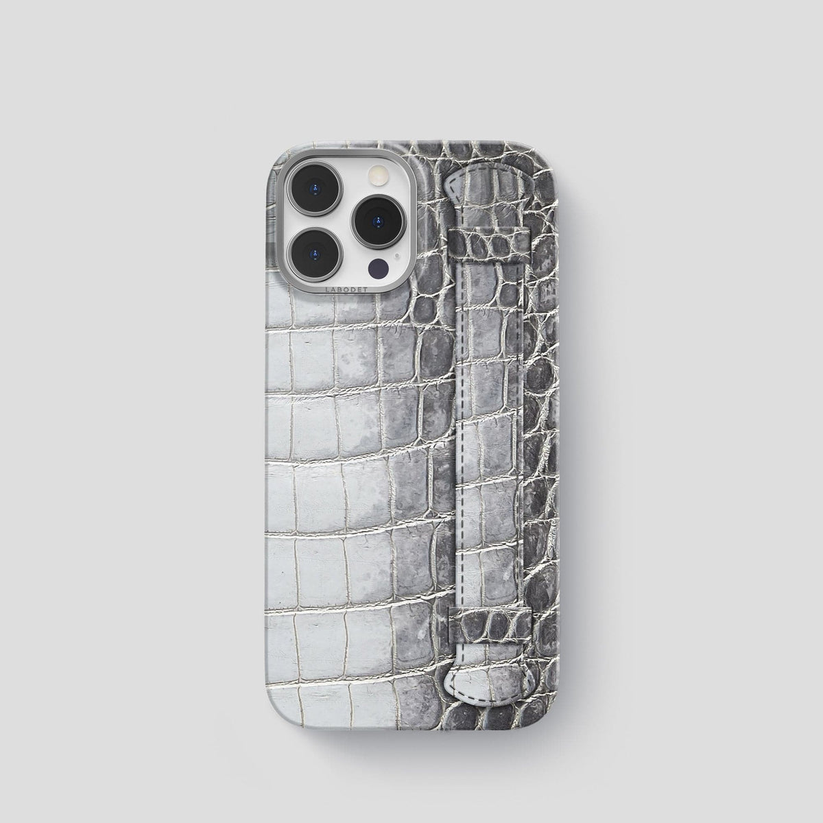 Silver iPhone 14 Pro Himalaya Strap Case with Steel Metal -1 | Silver-Steel