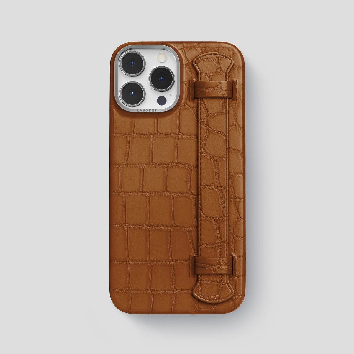 Honey iPhone 14 Pro Max Strap Case Alligator with Steel Metal -1 | Honey-Steel