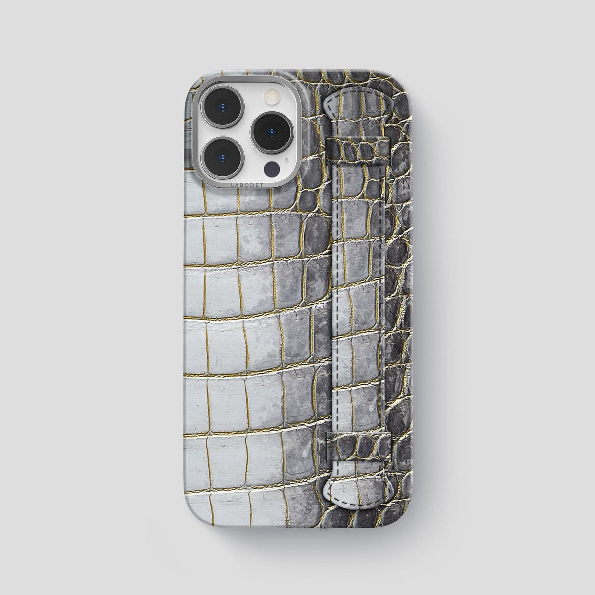 Gold iPhone 14 Pro Max Himalaya Strap Case with Steel Metal -1 | Gold-Steel