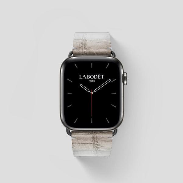 Classic Strap For Apple Watch 45mm In Himalayan Crocodile