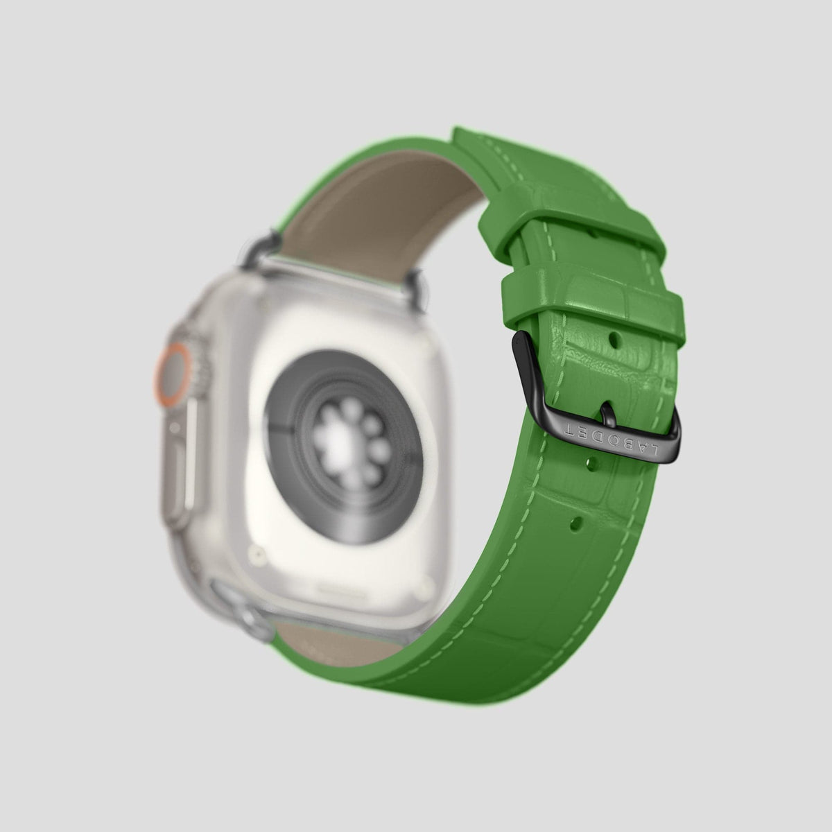 Apple-Green Apple Watch Ultra Classic Strap Alligator with Black Metal -4 | Apple-Green-Black