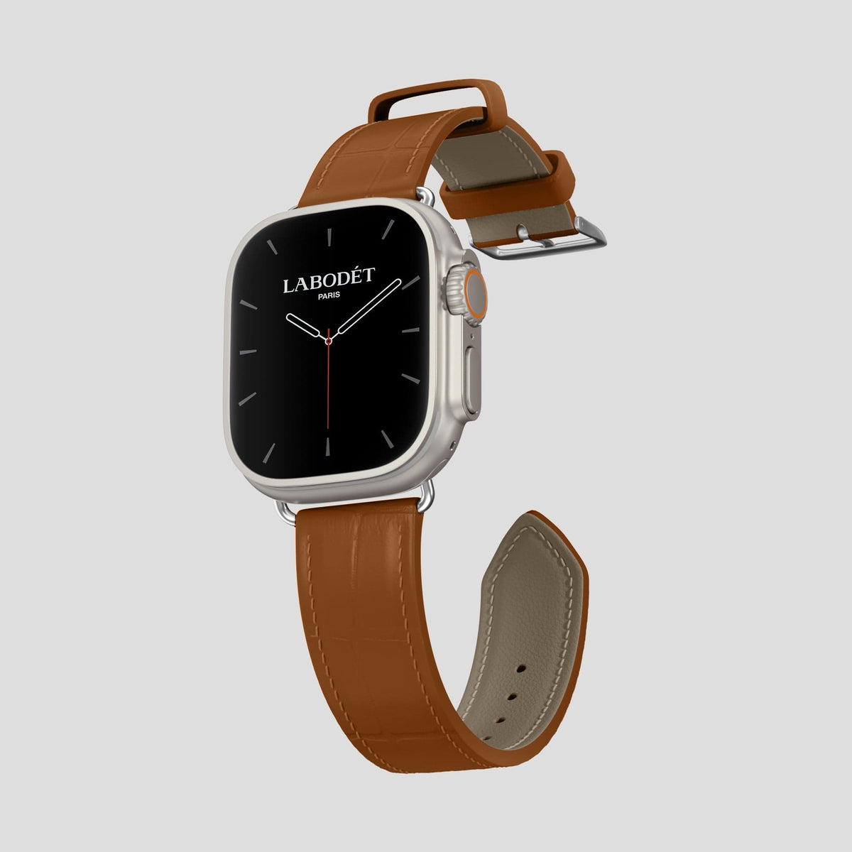 Honey Apple Watch Ultra Classic Strap Alligator with Steel Metal -3 | Honey-Steel