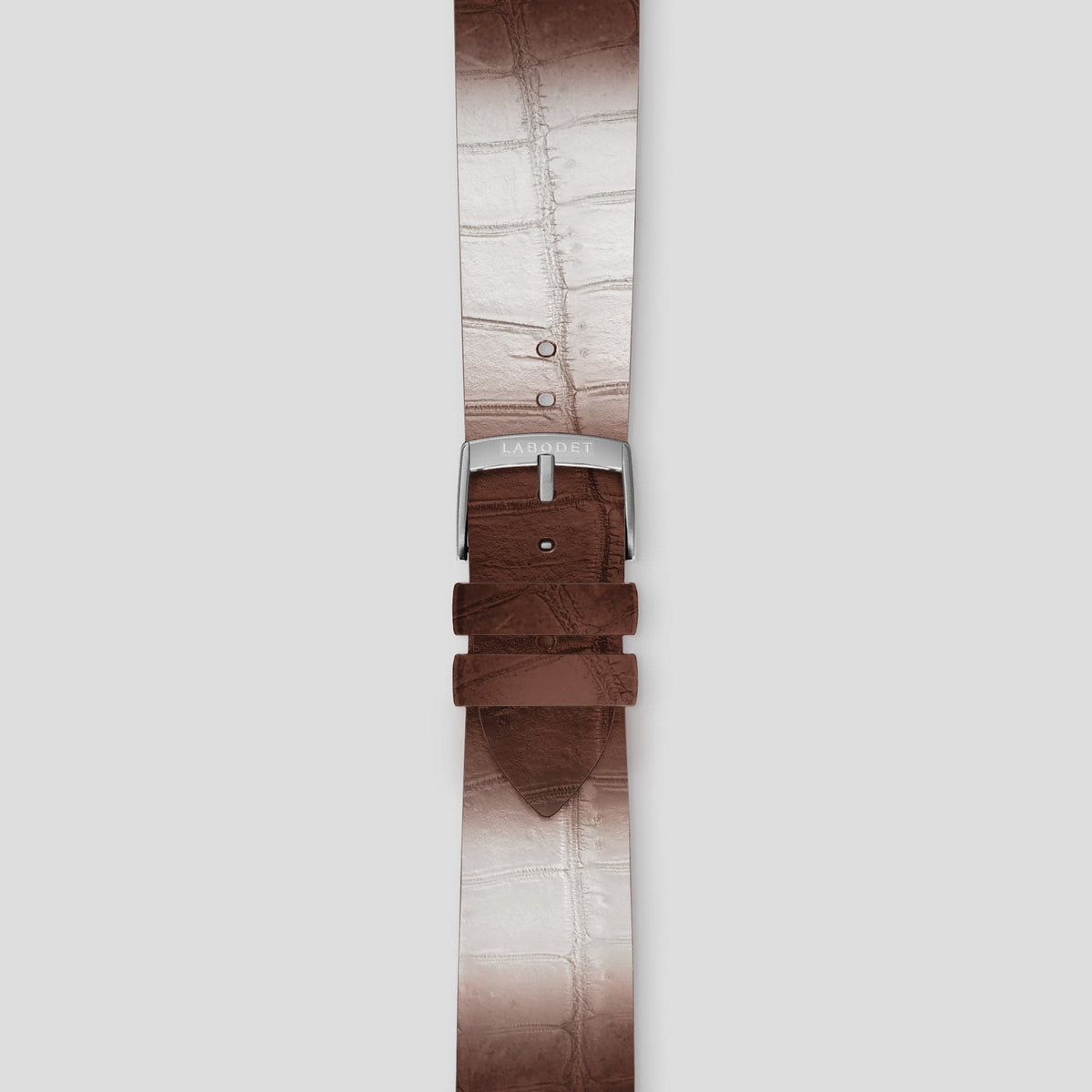 Dark Brown Apple Watch Ultra Classic Strap Himalayan Crocodile with Steel Metal -2 | Dark-Brown-Steel
