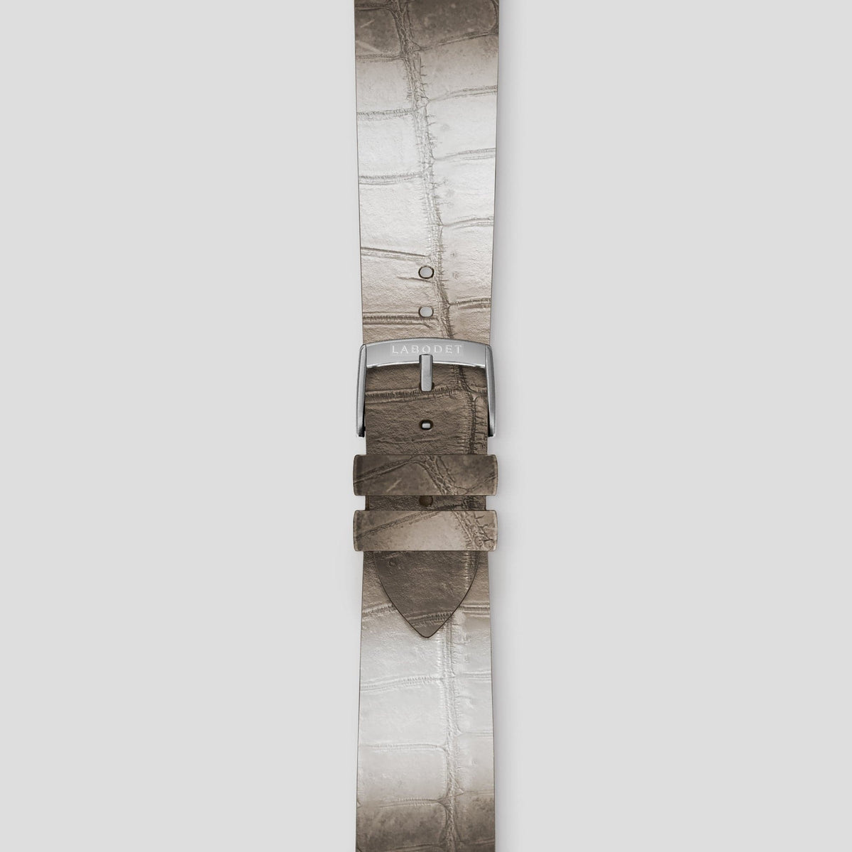 Dark Apple Watch Ultra Classic Strap Himalayan Crocodile with Steel Metal -2 | Dark-Steel