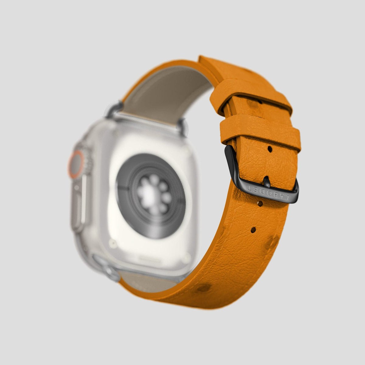 Chestnut Apple Watch 49mm Ultra Classic Strap Ostrich with Black Metal -4 | Chestnut-Black
