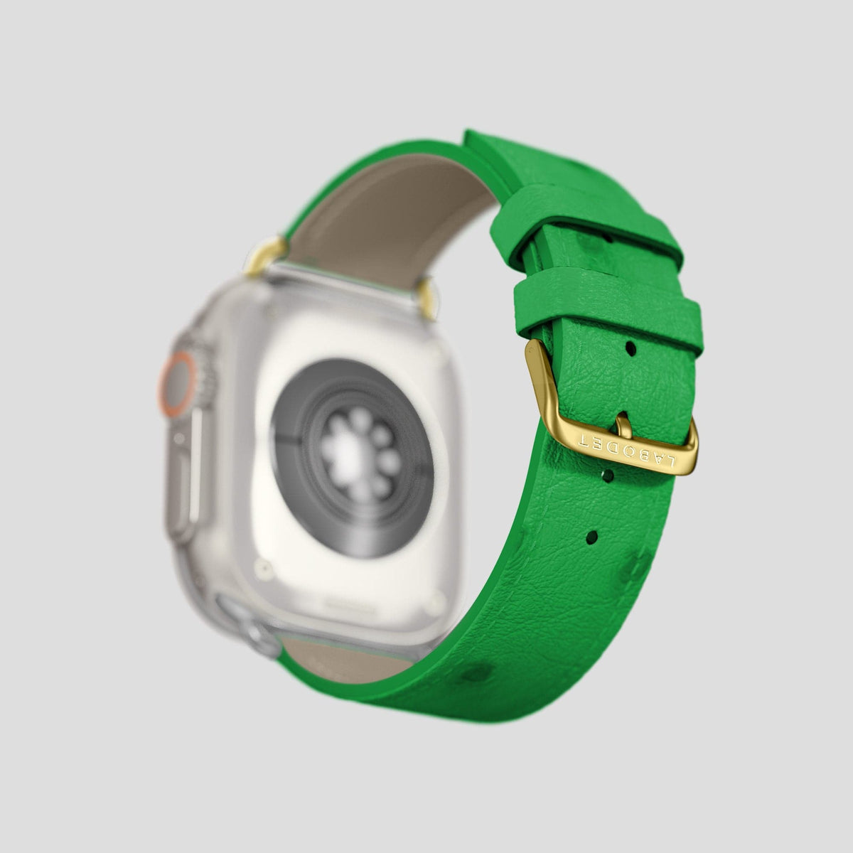 Kentucky Green Apple Watch 49mm Ultra Classic Strap Ostrich with Gold Metal -4 | Kentucky-Green-Gold