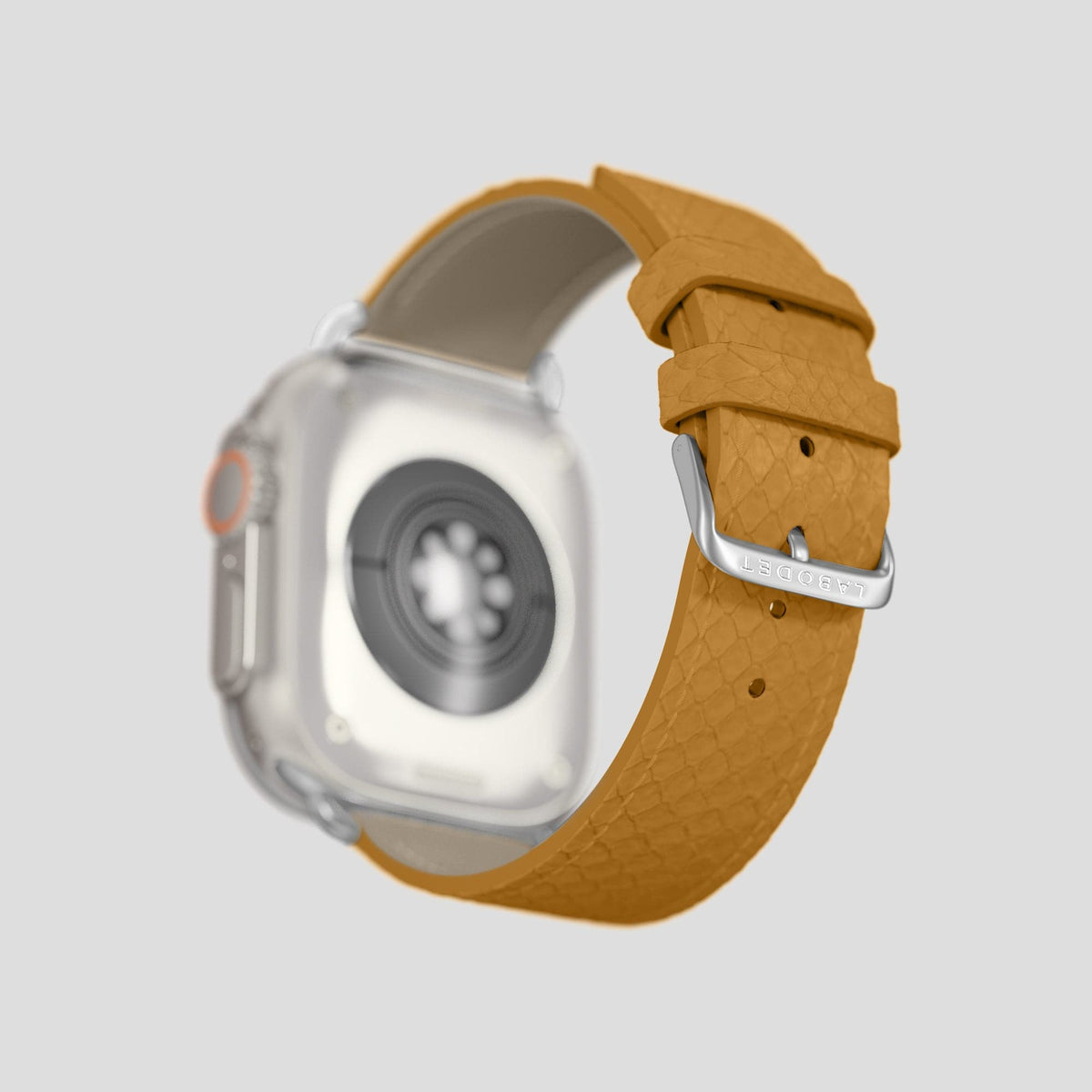 Honey Apple Watch 49mm Ultra Classic Strap In Python with Steel Metal -5 | Honey-Steel