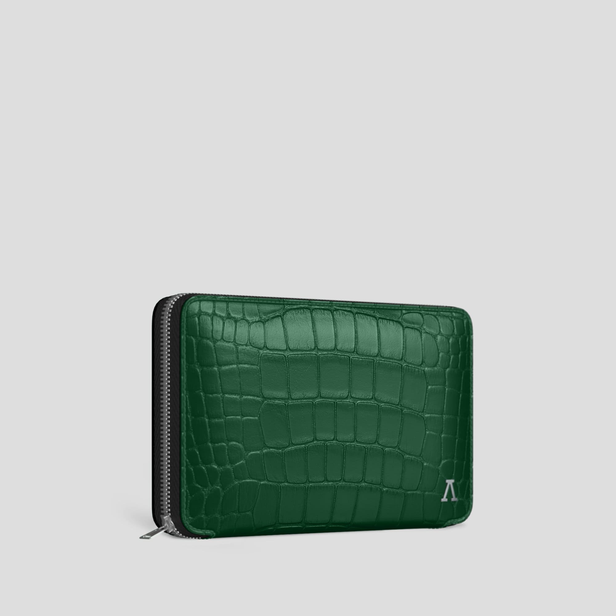 Itauba Alligator Leather Long Zipped Wallet